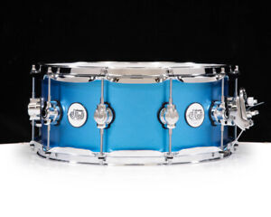 DW Design Series 6x14 Maple Snare Drum - Aqua Metallic