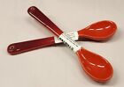 Le Creuset Set of 2 Cerise Red Ombre Stoneware Cafe Spoons 5-5/8