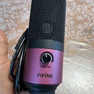 FIFINE k669 USB Podcast Condenser Microphone Recording on Laptop, Rose purple