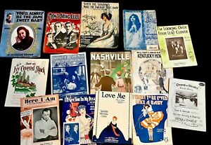 Vintage Sheet Music Lot Of 14 1920s And Earlier