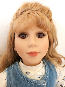 1997 My Twinn Doll 23 In Blonde Brown Eyes White Cloth Body Denver