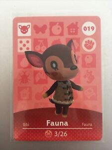 Fauna #019 Animal Crossing Amiibo Card - Authentic, Mint