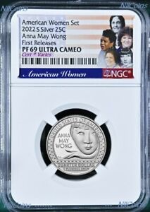 2022 S Silver NGC American Women Anna May Wong QUARTER Proof coin PF 69 FR