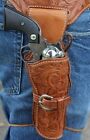 Western Holster Genuine Leather Hand Tooled Gun Holder Pistol Revolver Cowboy