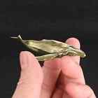 Vintage Style Solid Brass Copper Whale Animal Statue for Garden Decor
