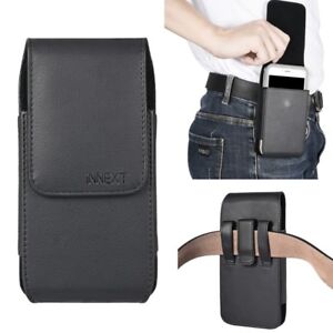 XL VERTICAL PU LEATHER BELT CLIP HOLSTER POUCH CASE COVER FOR iPhone Samsung LG