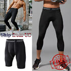 ON SALE!! Mens Compression Base Layer Workout Leggings Gym Sports Training Pants