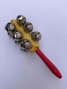 Vintage Hand Sleigh Bell Stick with 12 Bells Percussion Instrument