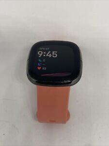 Fitbit Sense Fb-512 Tracker Smartwatch Small Salmon Band Blue Pebble