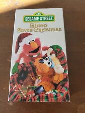 Sesame Street Elmo Saves Christmas VHS Complete CIB Big Bird Cookie Monster Kids