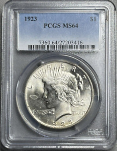 1923 Peace Dollar PCGS MS64 - A-450