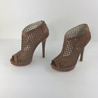 Michael Kors Graham Bootie Leather Cutout Heeled Ankle Boot Shoes Women Size 8 M