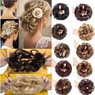 Large Messy Bun Scrunchie Hair Extensions Messy Curly Donut Hair piece As Human