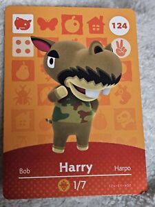 Harry #124 Animal Crossing Amiibo Card Series 2 NEVER SCANNED AUTHENTIC NINTENDO