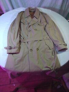 Vintage Kuppenheimer Trench Coat 45R Tan Rain Winter