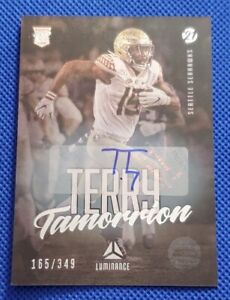 Tamorrion Terry 2021 Luminance Rookie Auto /349 #113 Seahawks Florida State