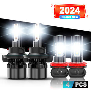 For Chevy Cruze 2011-2015 LED Headlights High Low Beam Fog Light Combo 4x Bulbs (For: 2015 Cruze)