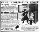 1906 Bohn Syphon Refrigerator Antique Print Ad Ice Box Boy And Girl Eating