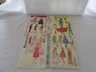 4 VINTAGE 1960'S McCALL'S & BUTTERICK BARBIE DOLL CLOTHES SEWING PATTERNS MATTEL