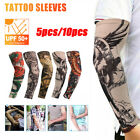 10/5PCS Tattoo Cooling Arm Sleeves Cover UV Sun Protection Basketball Golf Sport