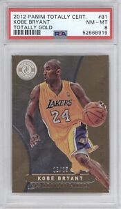 New ListingKOBE BRYANT PSA 8 2012 PANINI TOTALLY CERTIFIED #81 TOTALLY GOLD 18/25 LAKERS