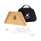 European Expressions Music Maker Lap Harp with Sheet Music and Black Carrying...