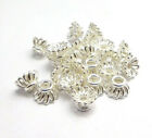 50 Pcs 6mm Bali Wire Bead Cap Sterling Silver Plated Jewelry Making