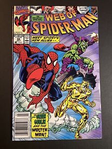 Web of Spider-Man, The #66 (July 1990, Marvel) 7.5 VF- Newsstand Variant (B46)