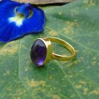 Natural Amethyst Ring, 18k Gold Plated Ring, Handmade Ring, Women Gift Ring,