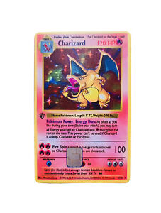 Charizard Pokemon 1st Edition Credit Card Skin / Decal Sticker NEW 4/102