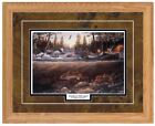 Fishing The Falls by Terry Doughty Fishing Walleyes Print-Framed 21 x 17