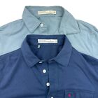 Criquet Polo Shirt Lot of (2) Mens Small Blue Slim Fit Pima Cotton Short Sleeve