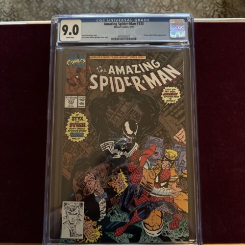 amazing spiderman #333 cgc 9.0 white Pages Direct Edition