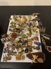 Costume Jewelry Lot- Costume Pins, Necklaces And A Watch