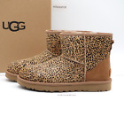 Size 7 Women's UGG Classic Mini Speckles Leopard Print Boot 1151551/CHE Chestnut