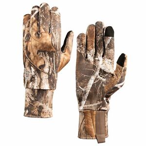 Realtree Edge Men's Foam Fit Stretch Fabric Lightweight Non-Slip Gloves: M-L/XL
