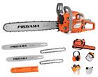 62CC 2-Cycle Gas Powered Chainsaw, 22 Inch 18 Inch Handheld 62CC 18in+22in
