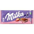 MILKA chocolate bar: STRAWBERRY YOGHURT - 100g -FREE SHIPPING