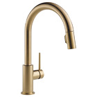Delta Trinsic Pull-Down Kitchen Faucet Champagne Bronze-Certified Refurbished
