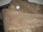 Brown vintage Susan Bristol Women Small Mohair Wool Sweater Open Front Cardigan