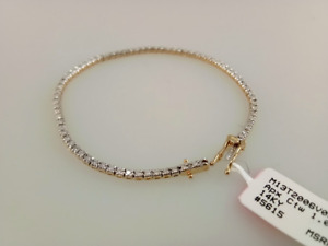 14K Yellow Gold Plated Women's Diamond Tennis Bracelet 3Ct Lab-Created Round Cut