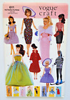 Vogue Craft Sew Pattern 611 Doll Clothes Gown Hat Gloves 11 1/2