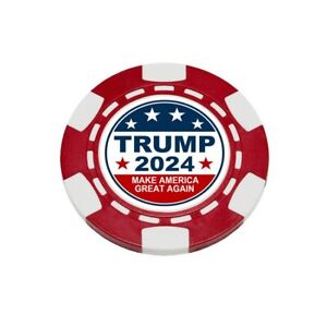 Donald Trump 2024 MAGA Make America Clay Poker Chip Golf Ball Marker Card Guard