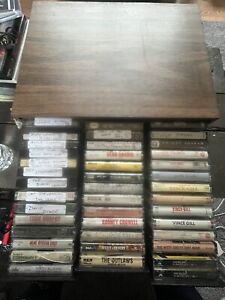 41 Casette Tape Lot Country & Rock With Case VTG