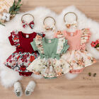 Newborn Baby Girls Outfits Clothes Romper tutu Dress Jumpsuit Bodysuit Set New ☆