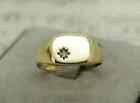 Men's Pinky Ring In 14K Yellow Gold Plated 0.50Ct Round Cut Lab-Created Diamond