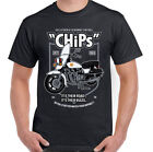 Chips T-Shirt Retro TV Programme 70' 80's Classic Cult Police Show Motorcycle