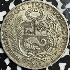 1895 Peru 1 Sol Lot#D6868 Large Silver Coin!