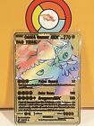 Celebi & Venusaur GX Rainbow Gold Metal Pokémon Card Fan Art/Collectible/Gift