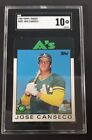 1986 Topps Traded #20T Jose Canseco SGC 10 GEM
